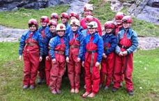 All kitted up in caving suits 2